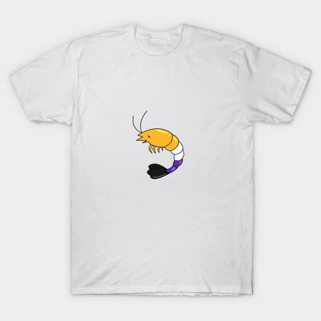 Pride Shrimp Non-Binary T-Shirt by Lukaimak